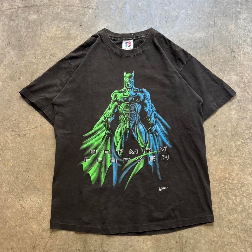 Vintage 90's 1995 Batman Forever Movie Promo Single‎ Stitch Signal Artwear Large